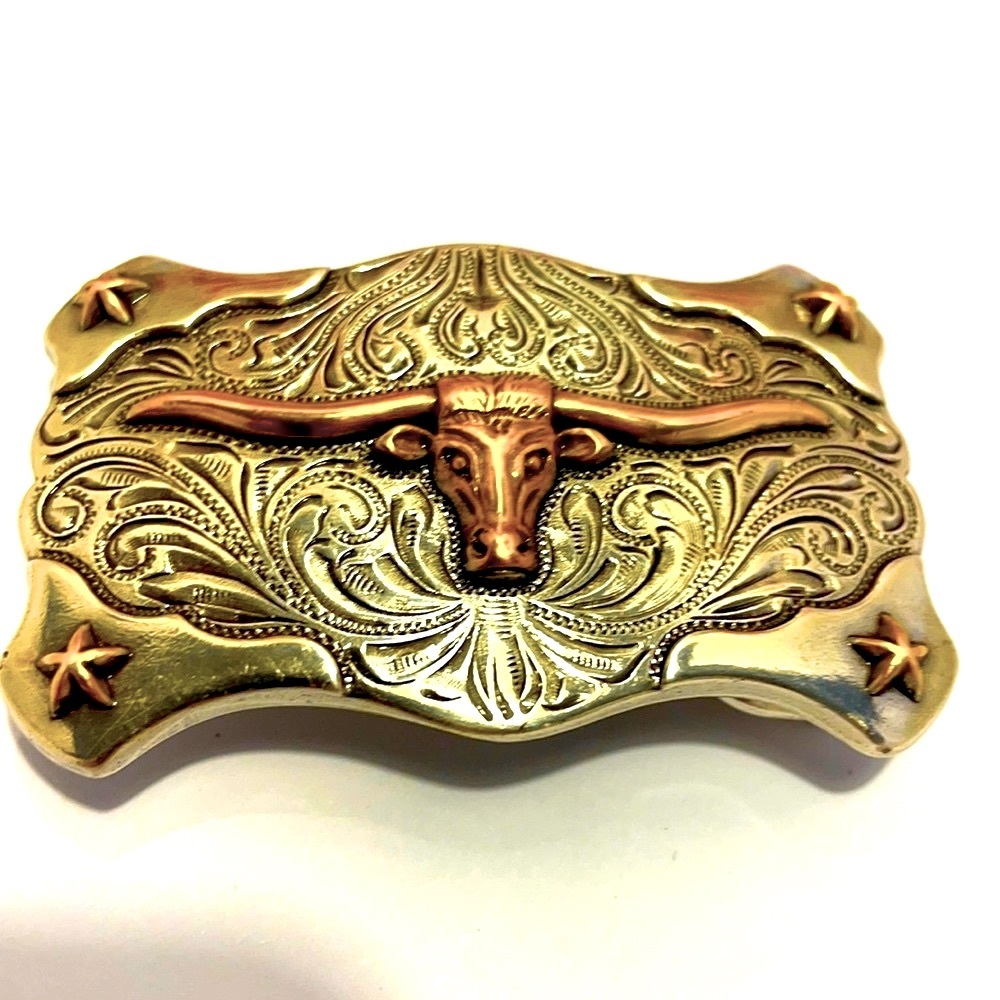 NWOT Long Horn Texan Silver Thick Unisex Buckle